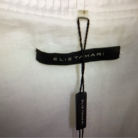 Elie Tahari white Mischa jacket Size Small 100% cotton no belt NWT - Picture 6 of 15